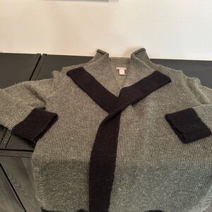 Chicos color block wool blend cardigan